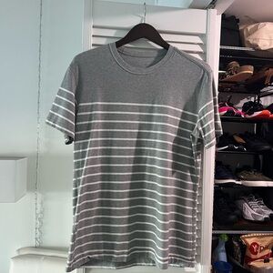 Gray Striped Men's Shirt Lululemon